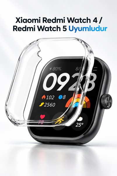 Dexmon Xiaomi Redmi Watch 4 / Redmi Watch 5 Uyumlu Şeffaf Silikon Ekran Koruy...