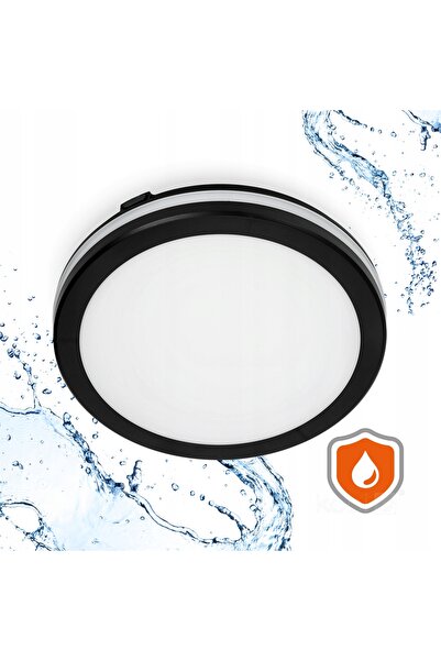 NO BRAND Lustră LED de interior 18W CCT rotundă neagră 30cm cu culoare a lumi...