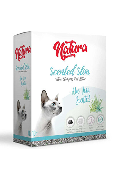 natura Nisip Litiera pentru pisici parfumat subțire cu aloe vera, cu parfum d...