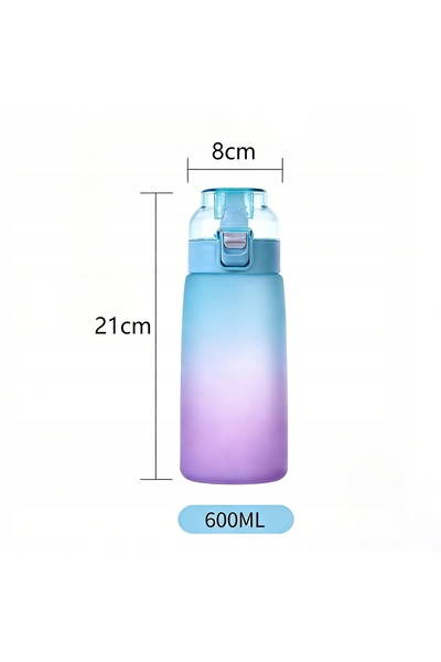 NO BRAND Sticlă de apă aromatizată sport, sticlă de 600 ml cu 7 capsule de ar...