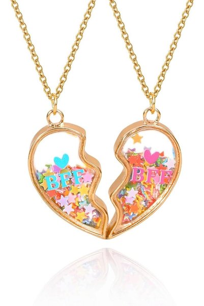 TERRIFI Friend Necklace, Matching Locket Heart Friendship Necklace for 2, Spl...