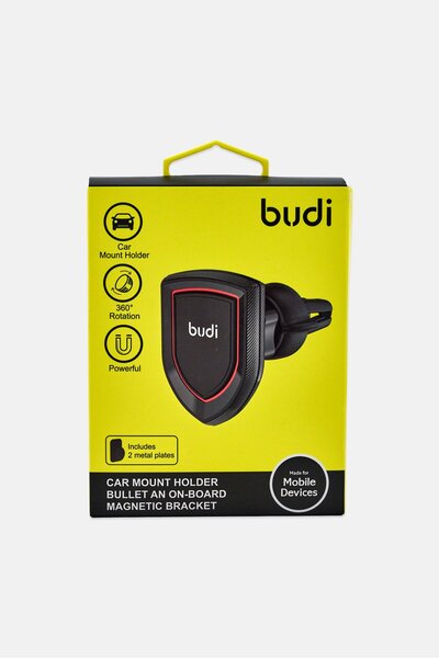 Budi Car Mount Holder, Black