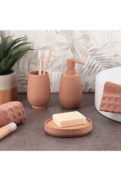 NO BRAND SET DE BAIE 4 PIESE EL TOVA CAPPUCCINO: săpunieră, dozator, pahar, p...