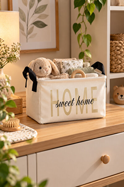 PH Prendi Home Cutie organizatoare din material textil alb pentru casă Organi...