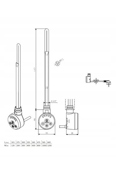 TERMA Radiator electric Meg 300W CROM