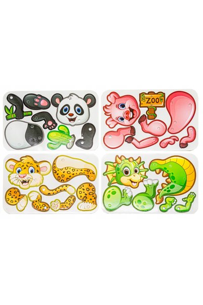 DK Set de construcție Puzzle Mozaic Creativ Blocuri ZOO Șurubelniță 251 E