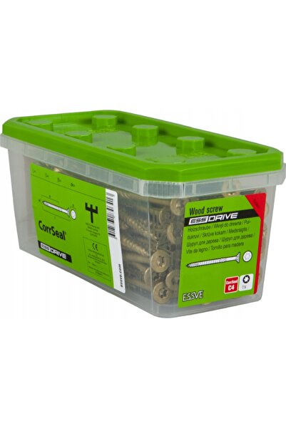 ESSVE Șuruburi pentru LEMN conice 6 x 140mm, oțel călit C4 100 bucăți