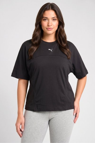 Puma Women Sportswear Fit Short Sleeve Outdoor Top, Black