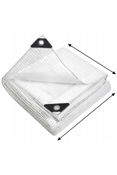 WDB PLANDEKA 6x12m Prelată groasă, transparentă, blindată, impermeabilă, ranf...