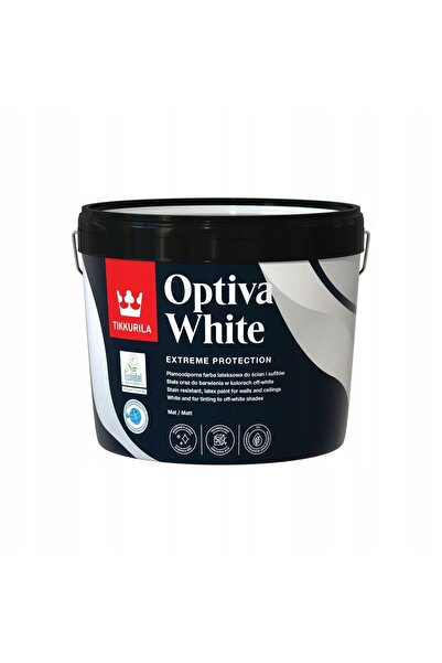 TIKKURILA OPTIVA Vopsea Lăcuță Albă Impermeabilizantă, Grund Alb A 2.7L