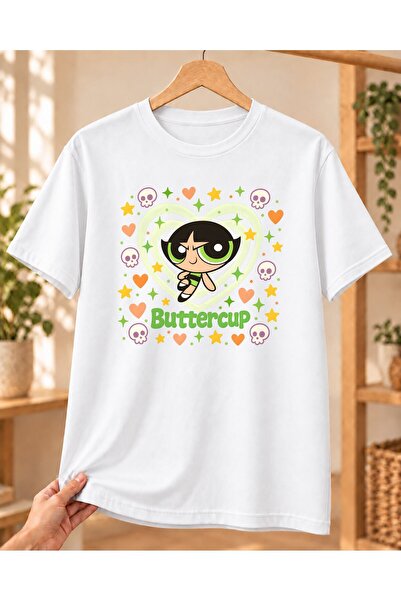 Mor Mürekkep Majica kratkih rukava Powerpuff Girls Buttercup sa kvadratnim uz...
