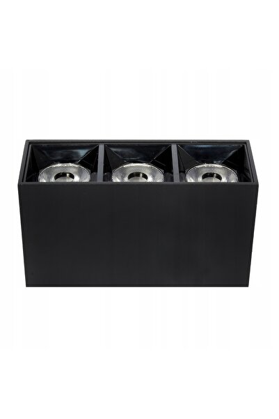 dl Plafonieră cu diode, liniară, aplicată pe tavan, 9W, 3000K, negru, 810lm