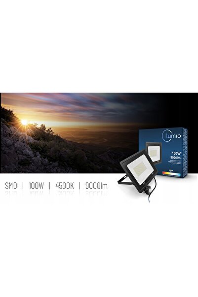 NO BRAND Proiector LED Halogen 100W cu Senzor de Mișcare, Lampă de Exterior I...