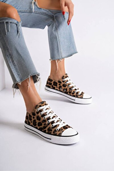Rassen LEOPAR DESENLİ KISA CONVERS SPOR AYYAKABI