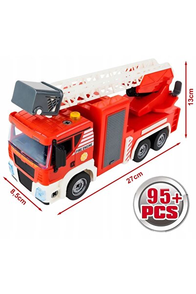 NO BRAND Camion de pompieri pentru răsucire și desfacere, cu 95 de piese, pen...