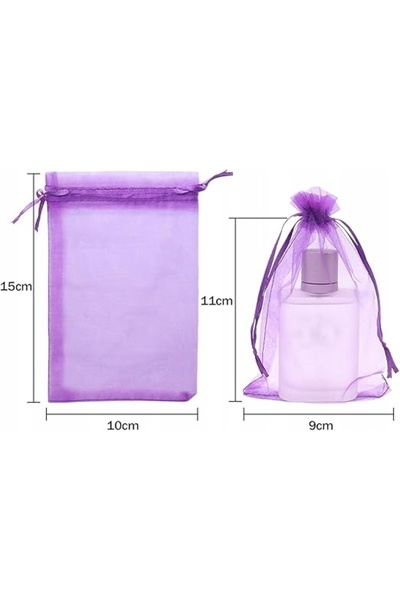 NO BRAND Săculeți din organza 10x15cm, mov, pentru cadouri ocazionale, 100 bu...