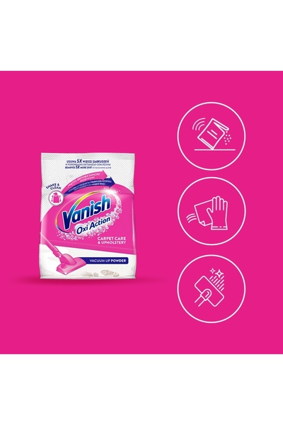 Vanish Kit Pulbere Curățare Covoare și Rufe Curățare Uscată 2x 650g