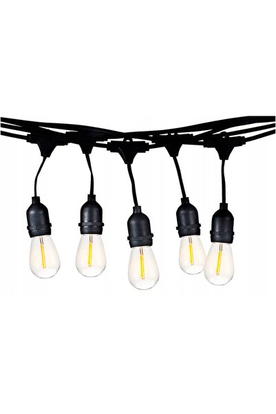 NO BRAND Ghirlandă suspendată de grădină NEAGRĂ 10m + 10 LED 1W pentru restau...