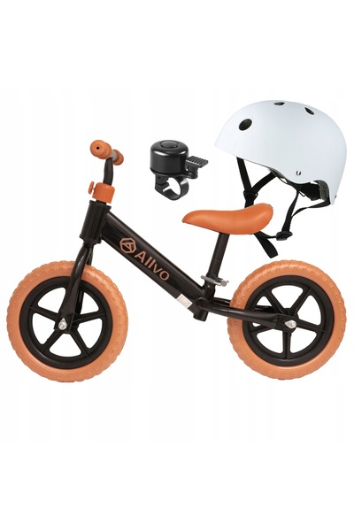 Allvo BICICLETĂ FĂRĂ PEDALE PENTRU COPII, UȘOARĂ, REGLABILĂ, SET 3 ÎN 1: CASC...