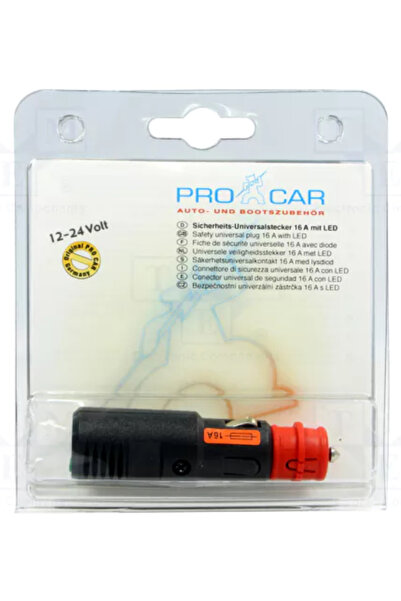 pro car Adaptor cu lumină LED pentru priză brichetă auto 16A 12/24V GERMANIA
