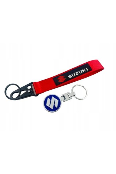 Suzuki SET BRELOC METALIC + ȘNUR ROȘU