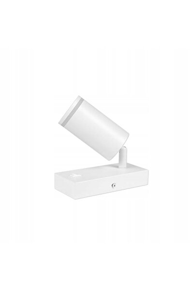 NO BRAND Reflector cu inel 55 x 100mm cu întrerupător, alb, pentru noptieră