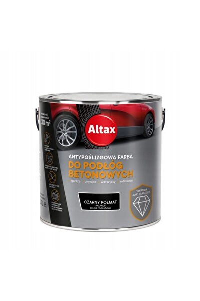 Altax Vopsea antiderapantă pentru pardoseli din beton 9005 Negru Semimatt 2.5L