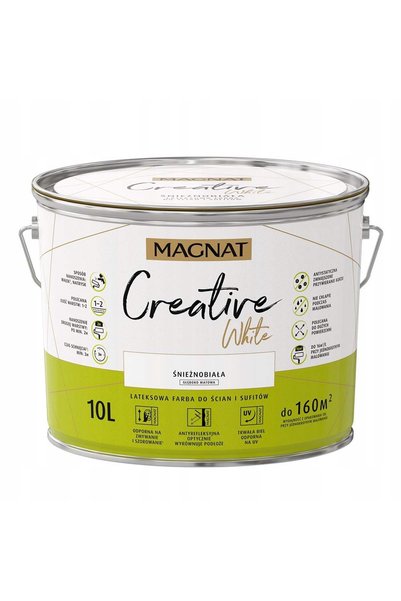 MAGNAT Vopsea albă creativă pentru pereți și tavane, albă, 10L