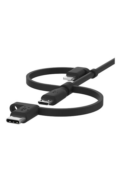 Belkin Limited كابل بيلكن العالمي (3 في 1 USB-C، لايتنينج، مايكرو-USB) لشحن ا...