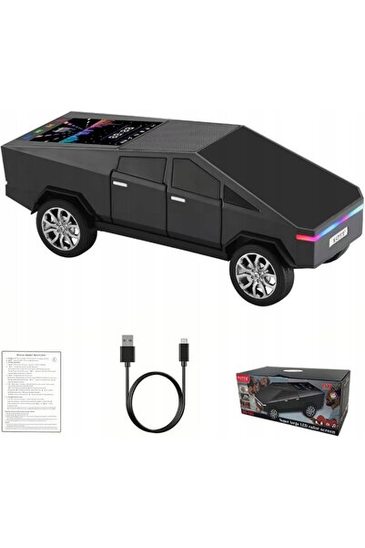 NO BRAND MODEL METALIC TESLA CYBERTRUCK DISPLAY LED RADIO USB BLUETOOTH NEGRU