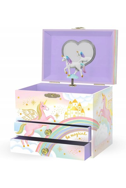 NO BRAND CUTIUȚĂ CU 2 SERTARE, CU MEUZICĂ, DE ÎNALTĂ CALITATE, CU UNICORN