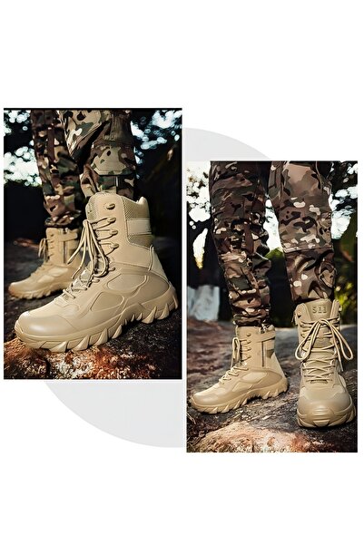 NO BRAND Ghete de trekking tactice militare impermeabile din piele