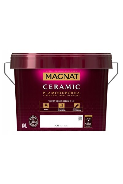 MAGNAT Vopsea ceramică pentru pereți și tavane, albă C45, 10L