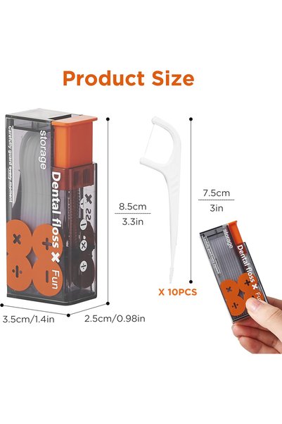 Choice Orange Automatic Dental Floss Storage Box Pop-Up Dental Floss Dispense...