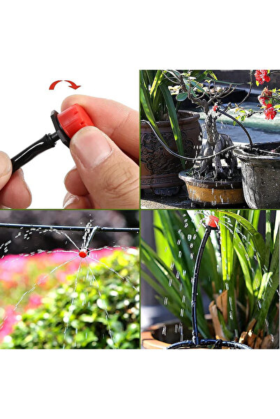 NO BRAND Sistem de irigare prin picurare, set furtun de irigare plante, 25 m