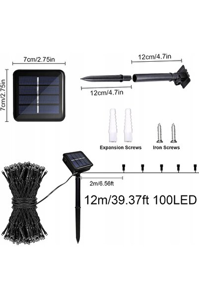 NO BRAND Ghirlandă luminoasă 120m 800 LED-uri pentru iluminat exterior de Cră...