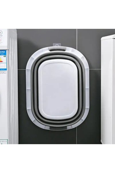 NO BRAND Coș de rufe pliabil din silicon, îngust, mare, 38 l, vas independent...