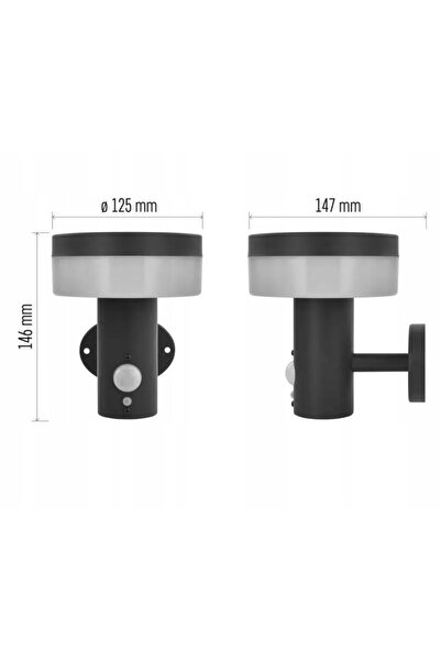 Emoshayoga Lampă de grădină TERION solară 15 cm alb cald max 200 lm IP44 PIR