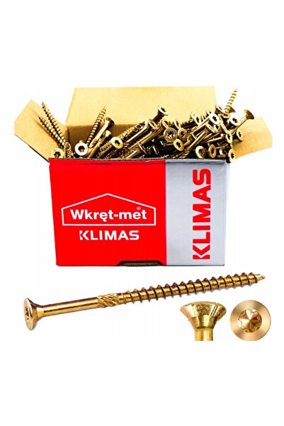 Klimas Wkret-Met Șuruburi pentru lemn 8x380mm 50 bucăți TORX conici Klimas WKCS