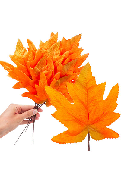 Martom FRUNZE DECORATIVE ARTIFICIALE PE BĂRĂ, SET DE 9 – SET DE TOAMNĂ, decor...