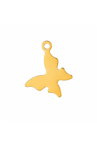 YVA Jewelry Charm din oțel inoxidabil placat cu aur, rezistent la apă, „Ephem...