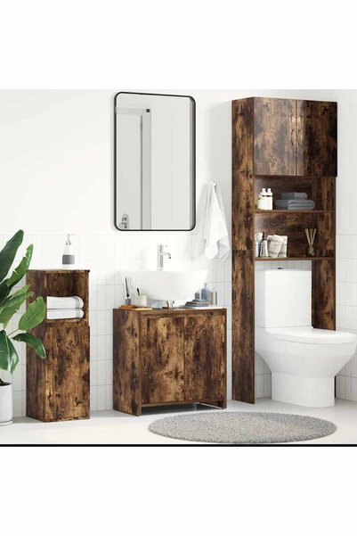 Concept Dulap de baie, stejar fumuriu, 60x33x61 cm, lemn prelucrat