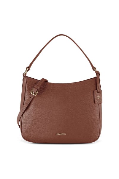 Lazarotti Bologna Leather Hobo Schultertasche Leder 27 cm
