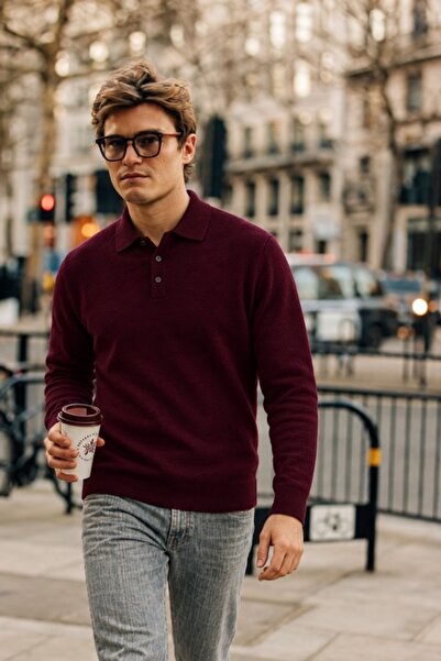 DAMGA JEANS Pulovere - Vișiniu - Regular fit