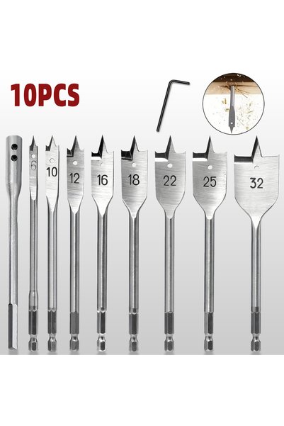 Choice مجموعة من 10 قطع من رؤوس الحفر الفولاذية عالية الكربون، مقاسات من 6 إل...