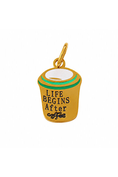 YVA Jewelry Waterproof gold-plated stainless steel charm "Kafeneio"