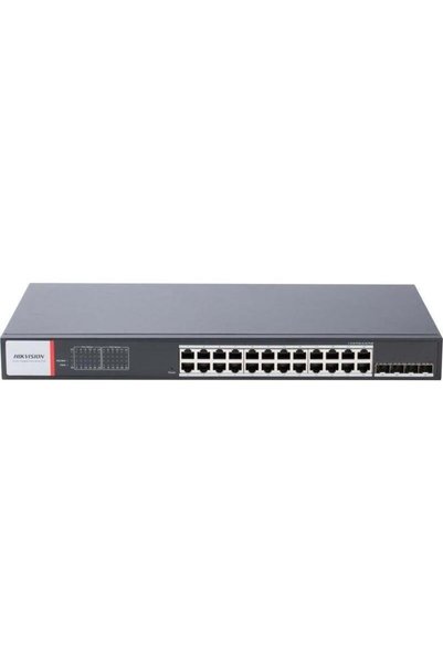 Hikvision 24port PoE 480W 4-SFP Gigabit Yönetilebilir Switch DS-3T1528HP-SI-24P4F