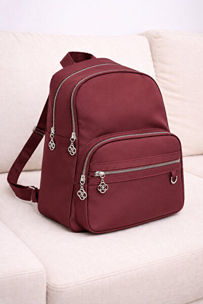MILANOFOX Backpack - Burgundy - Faux leather