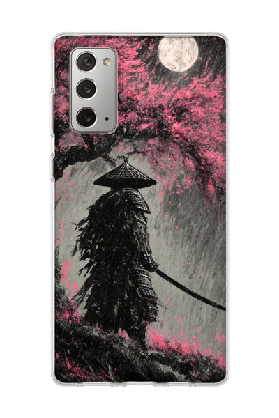 lelia Samsung Galaxy Note 20 Compatible Samurai Full Moon Printed Transparent...