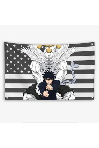 Choice علم أنمي ميجومي فوشيغورو JJK: جوجوتسو كايسن، مقاس 90 × 150 سم، رقم 260...